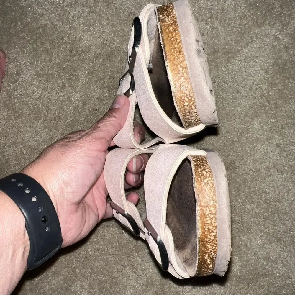 Birkenstock Arizona Vegan Birko-Flor Sandals – Light Rose 35 (women's 4-4.5)
